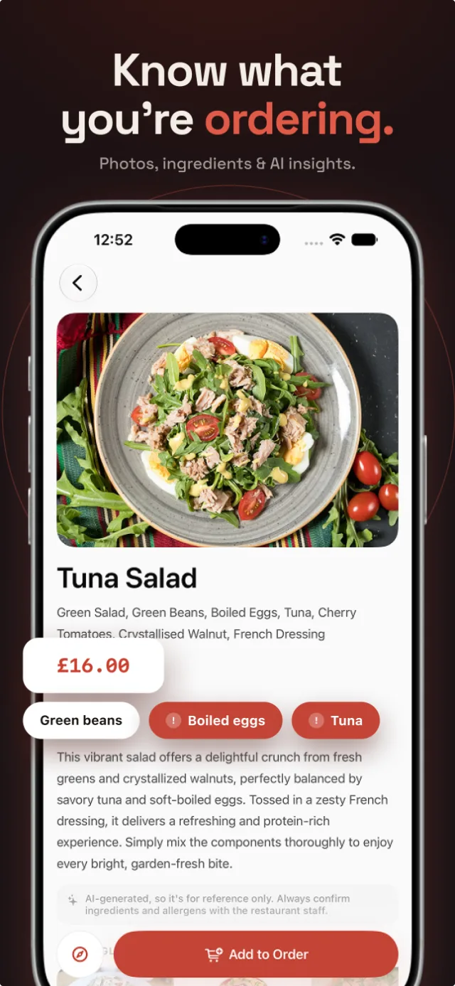 Know what you're ordering