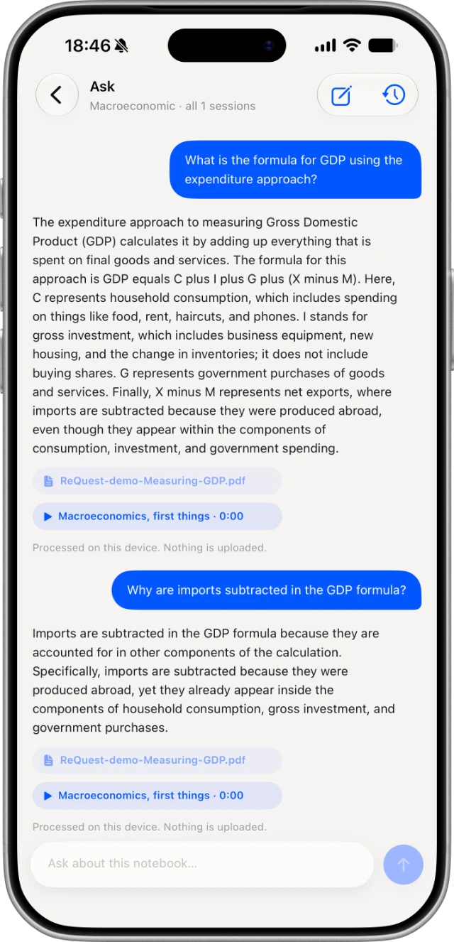 Ask, answering a question with citations